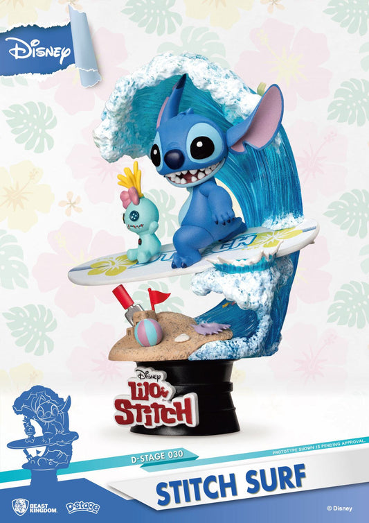 Disney Stitch Surf D-Stage PVC Diorama 15 cm – Foto 1