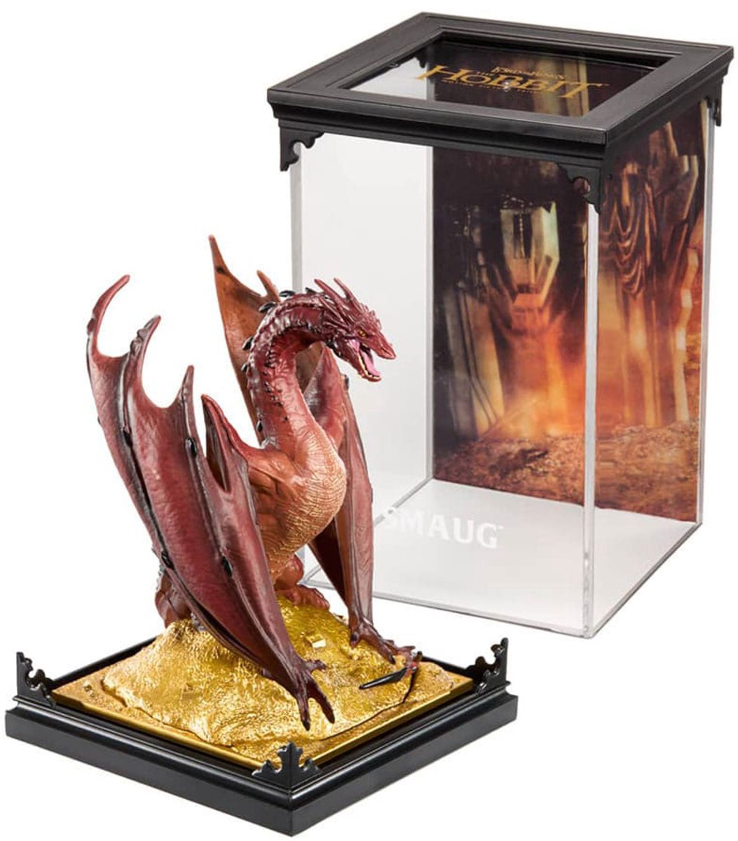 Noble Collection Lord of the Rings Diorama Figure Smaug 17 cm Beeld, Foto: 2